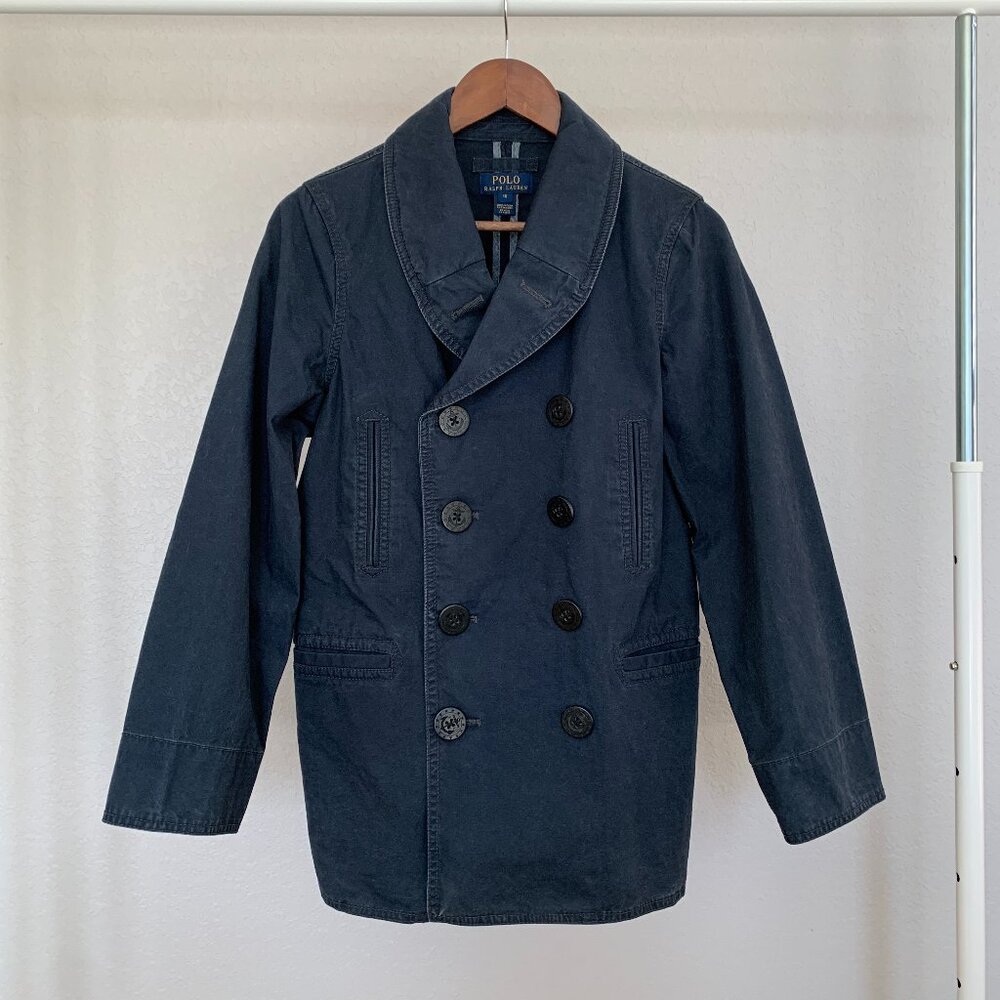 Polo Ralph Lauren Double-Breasted Shawl Collar Pea Coat – Boys 16 (L) – Like New